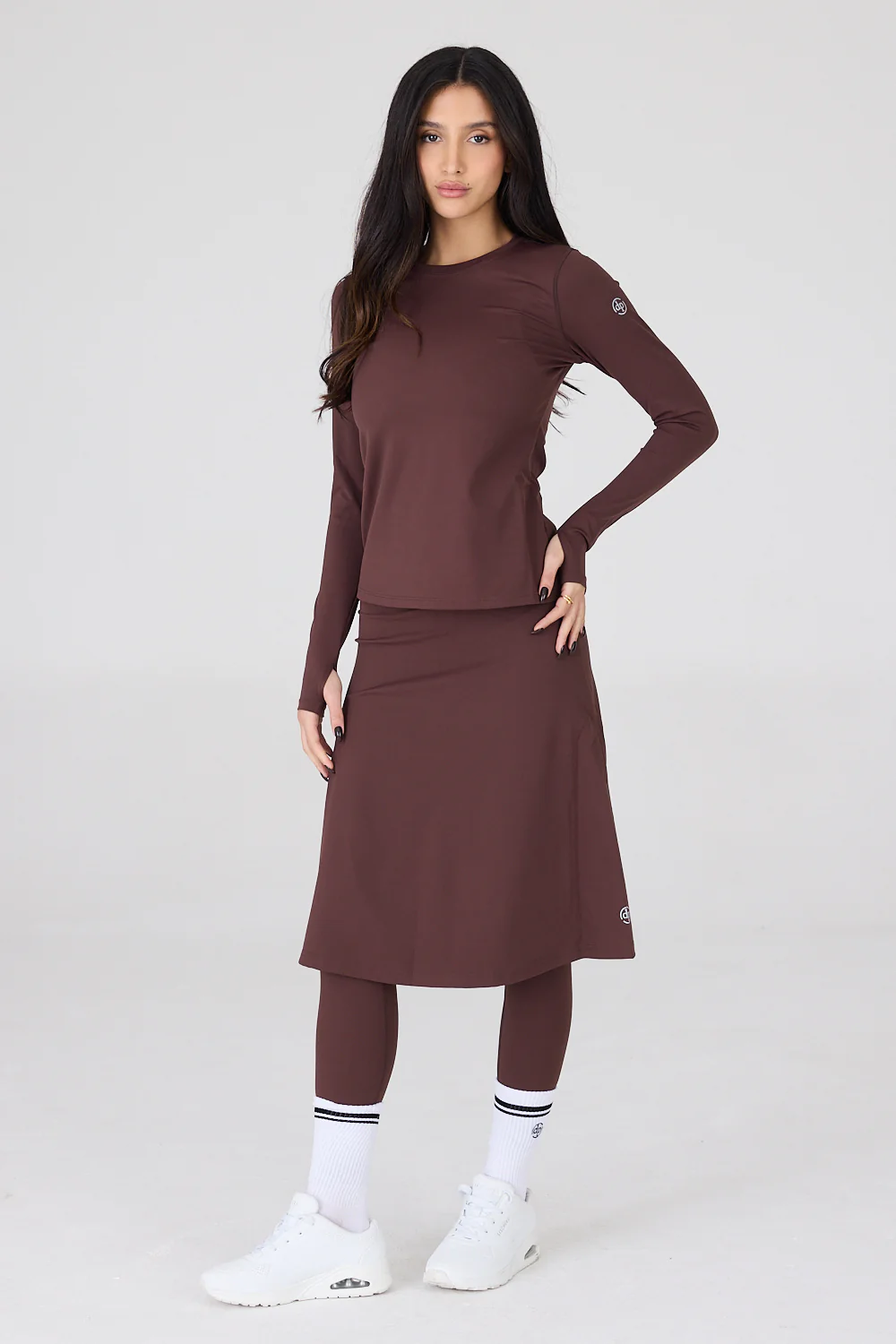 טייץ חצאית מתחת לברך MODEST SKIRTED LONG - Image 3